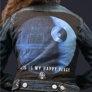 Star Wars Denim Jacket with Death Star Design
